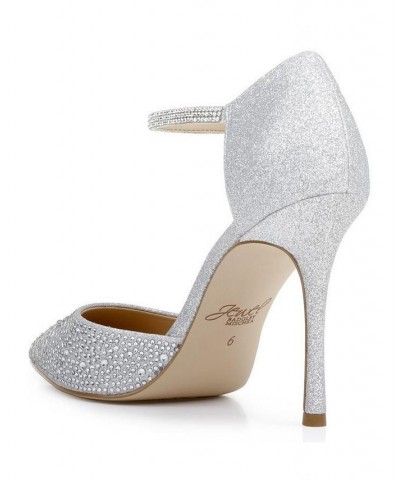 Women's Jailene Evening Pumps Silver $38.70 Shoes