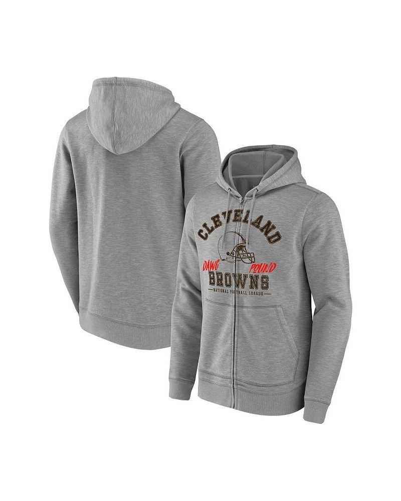 Men's NFL x Darius Rucker Collection by Heathered Gray Cleveland Browns Slub Full-Zip Hoodie $29.93 Sweatshirt