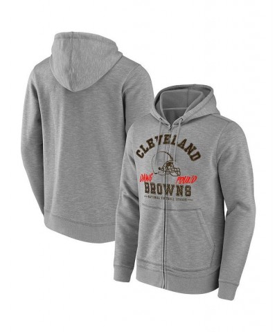 Men's NFL x Darius Rucker Collection by Heathered Gray Cleveland Browns Slub Full-Zip Hoodie $29.93 Sweatshirt