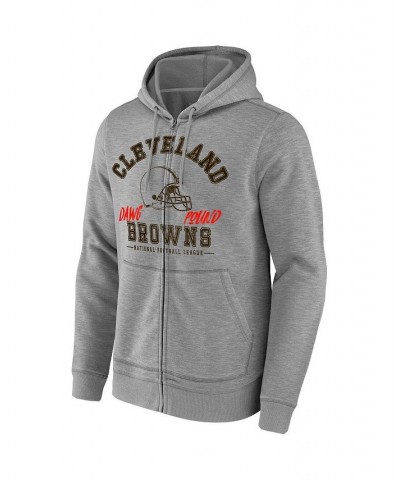 Men's NFL x Darius Rucker Collection by Heathered Gray Cleveland Browns Slub Full-Zip Hoodie $29.93 Sweatshirt