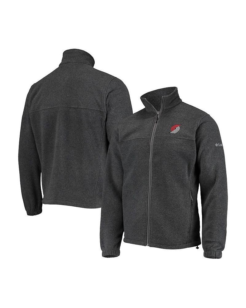 Men's Portland Trail Blazers Heathered Charcoal Flanker Full-Zip Jacket $36.50 Jackets