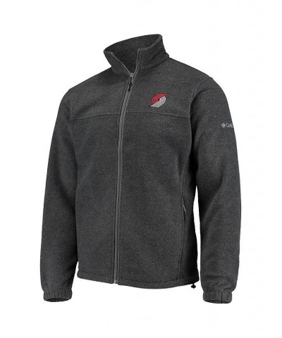 Men's Portland Trail Blazers Heathered Charcoal Flanker Full-Zip Jacket $36.50 Jackets