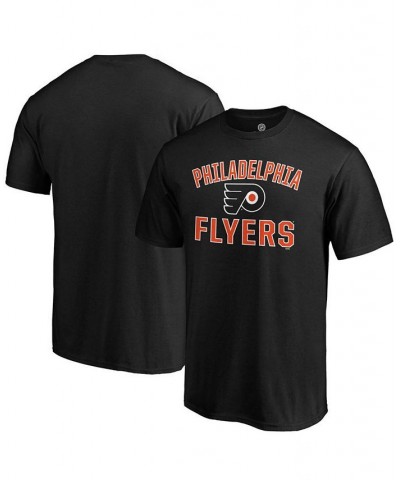 Men's Black Philadelphia Flyers Team Victory Arch T-shirt $17.66 T-Shirts