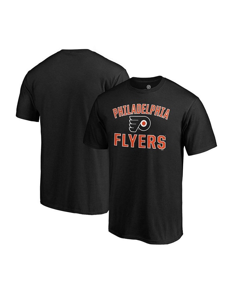 Men's Black Philadelphia Flyers Team Victory Arch T-shirt $17.66 T-Shirts