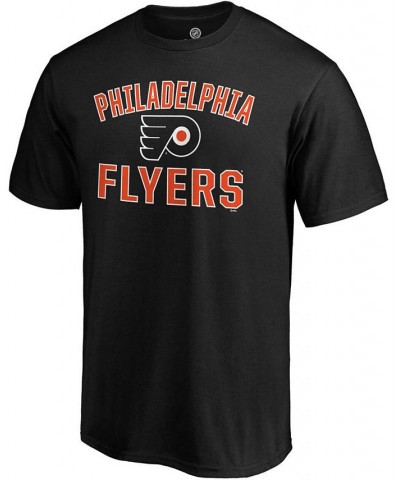 Men's Black Philadelphia Flyers Team Victory Arch T-shirt $17.66 T-Shirts