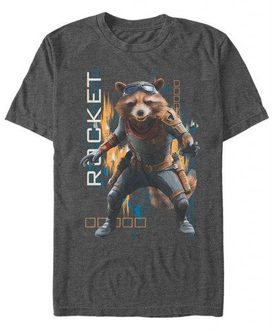 Marvel Men's Avengers Endgame Rocket Action Pose, Short Sleeve T-shirt Gray $20.29 T-Shirts