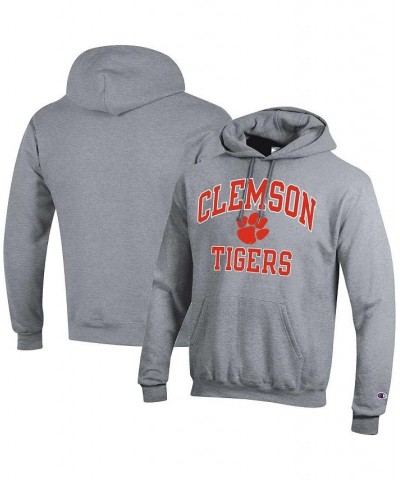 Men's Heather Gray Clemson Tigers High Motor Pullover Hoodie $32.20 Sweatshirt