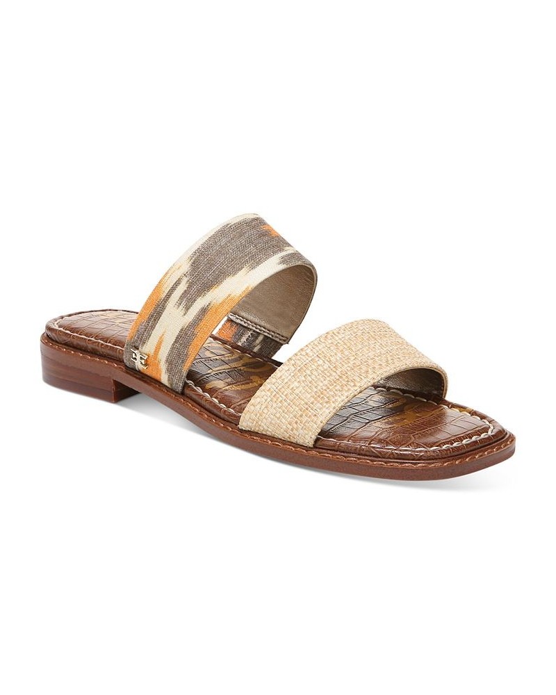 Women's Haydee Strappy Slide Sandals Brown $34.40 Shoes