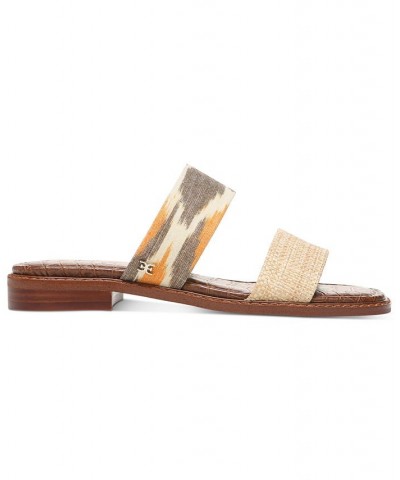 Women's Haydee Strappy Slide Sandals Brown $34.40 Shoes