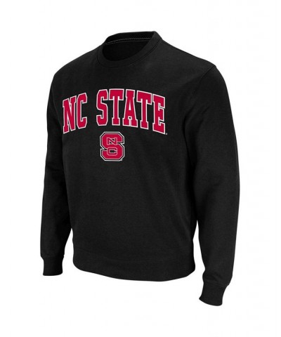 Men's Black NC State Wolfpack Arch Logo Crew Neck Sweatshirt $27.72 Sweatshirt