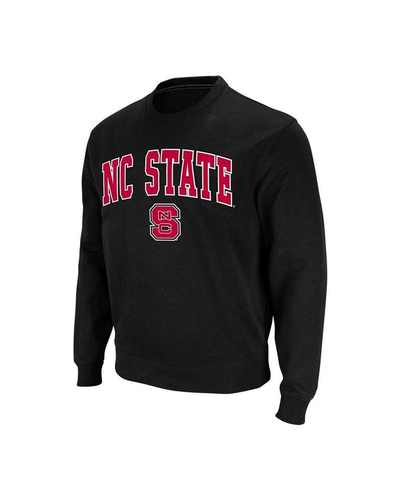 Men's Black NC State Wolfpack Arch Logo Crew Neck Sweatshirt $27.72 Sweatshirt