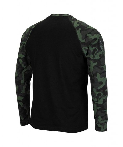 Men's Black Air Force Falcons OHT Military-Inspired Appreciation Camo Raglan Long Sleeve T-shirt $24.50 T-Shirts