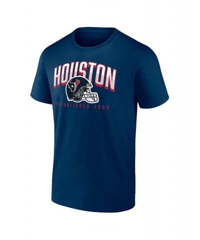 Men's Branded Navy, White Houston Texans Long and Short Sleeve Two-Pack T-shirt $20.80 T-Shirts