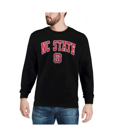 Men's Black NC State Wolfpack Arch Logo Crew Neck Sweatshirt $27.72 Sweatshirt