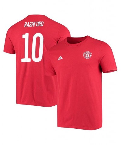 Men's Marcus Rashford Red Manchester United Amplifier Name and Number T-shirt $22.87 T-Shirts