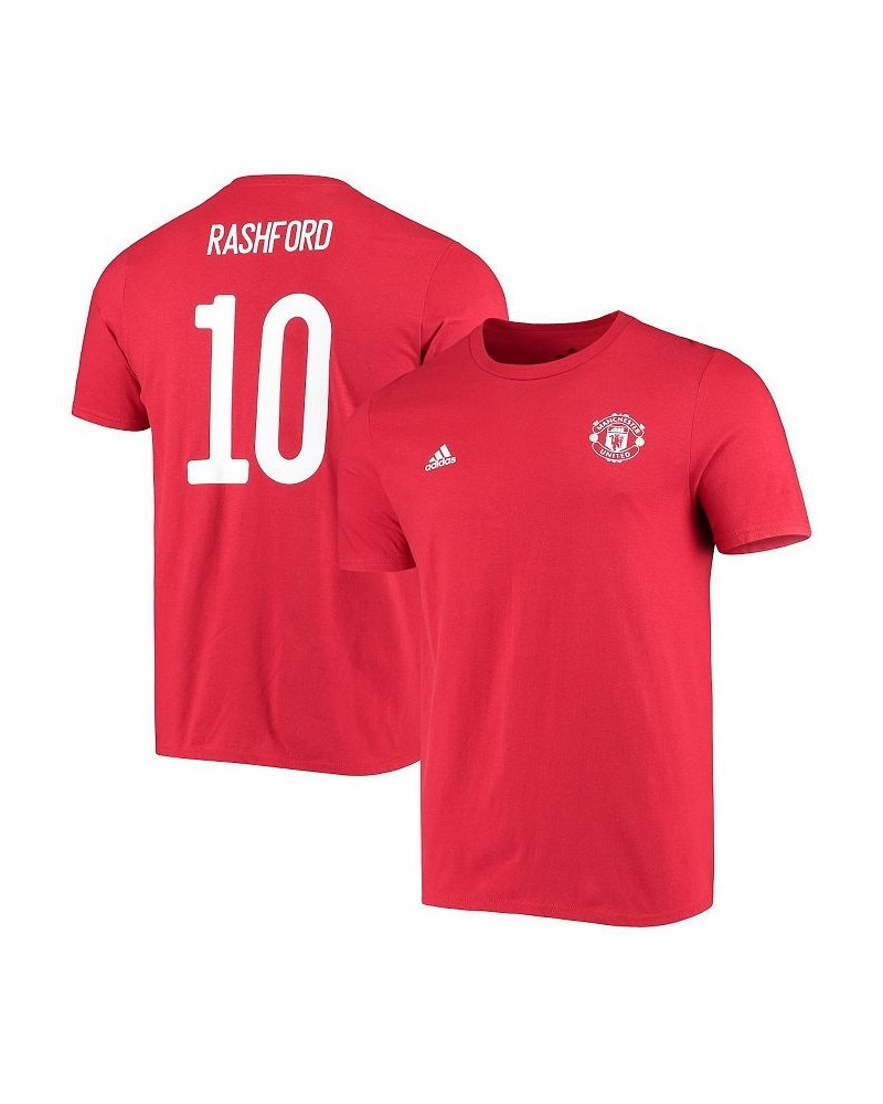 Men's Marcus Rashford Red Manchester United Amplifier Name and Number T-shirt $22.87 T-Shirts