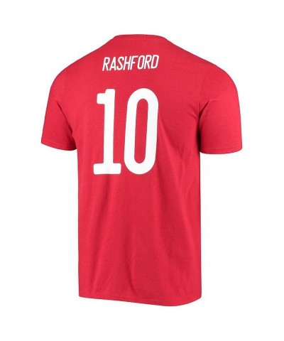 Men's Marcus Rashford Red Manchester United Amplifier Name and Number T-shirt $22.87 T-Shirts