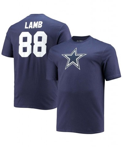 Men's Big and Tall Ceedee Lamb Navy Dallas Cowboys Player Name Number T-shirt $20.90 T-Shirts