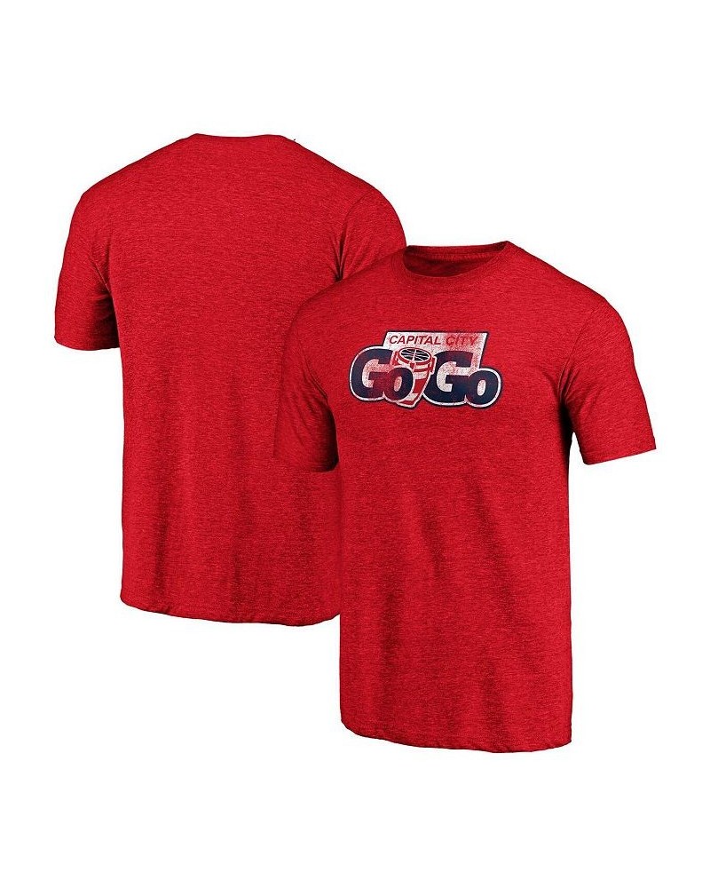 Men's Branded Heathered Red Washington Wizards Distressed Tri-Blend T-shirt $13.94 T-Shirts