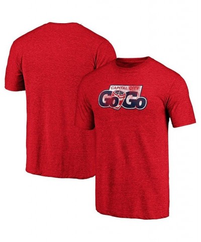 Men's Branded Heathered Red Washington Wizards Distressed Tri-Blend T-shirt $13.94 T-Shirts