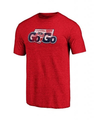 Men's Branded Heathered Red Washington Wizards Distressed Tri-Blend T-shirt $13.94 T-Shirts