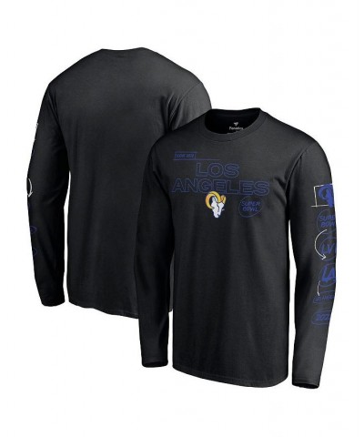 Men's Black Los Angeles Rams Super Bowl LVI Bound Big and Tall Hollywood Action Long Sleeve T-shirt $18.80 T-Shirts