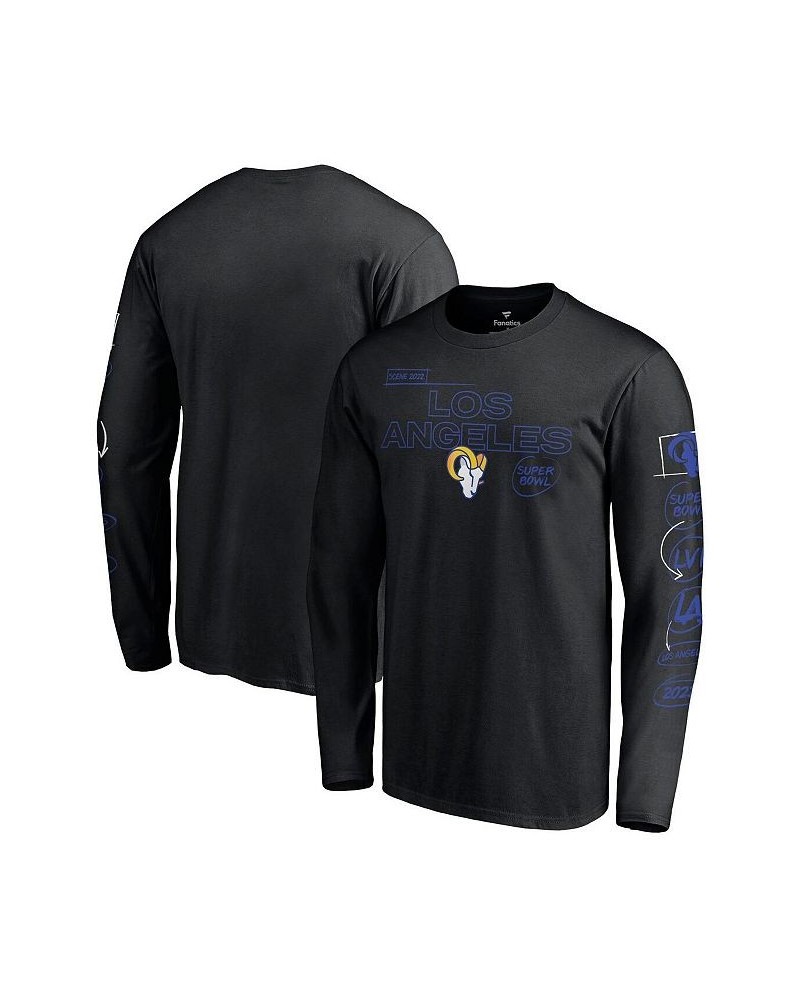 Men's Black Los Angeles Rams Super Bowl LVI Bound Big and Tall Hollywood Action Long Sleeve T-shirt $18.80 T-Shirts