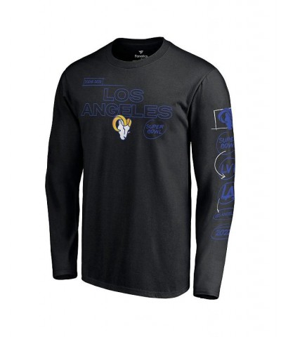 Men's Black Los Angeles Rams Super Bowl LVI Bound Big and Tall Hollywood Action Long Sleeve T-shirt $18.80 T-Shirts