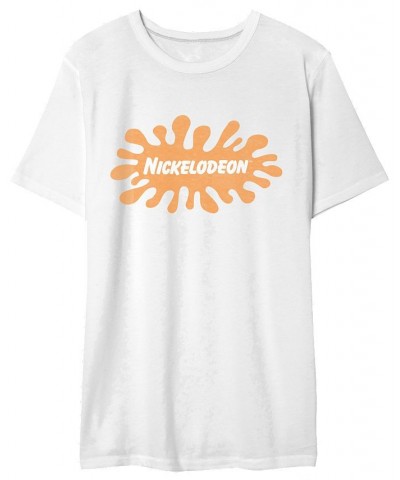 Nickelodeon Men's Logo Graphic Tshirt White $14.70 T-Shirts