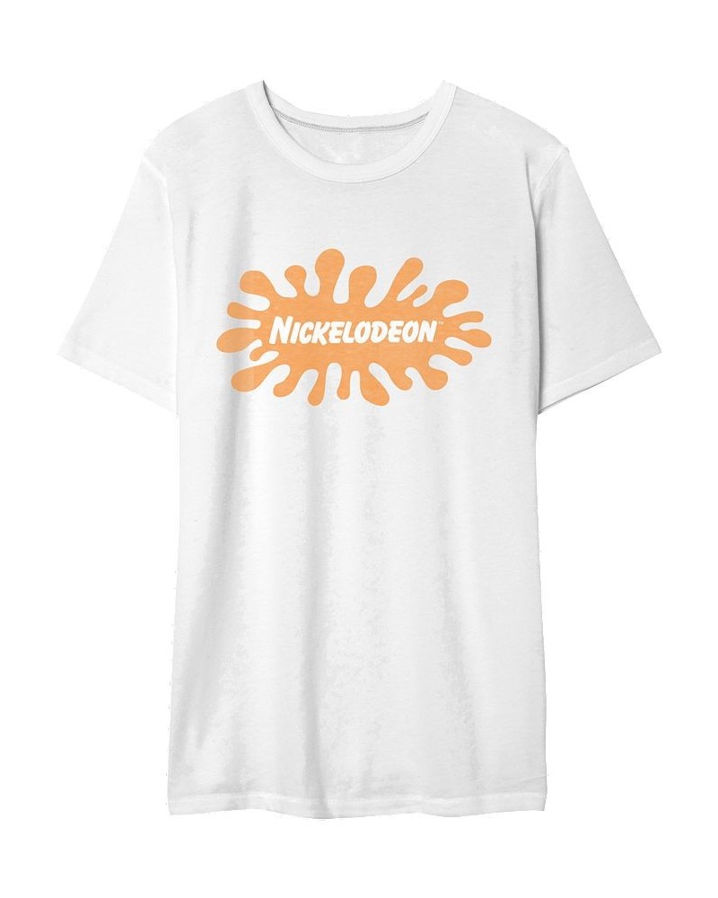 Nickelodeon Men's Logo Graphic Tshirt White $14.70 T-Shirts