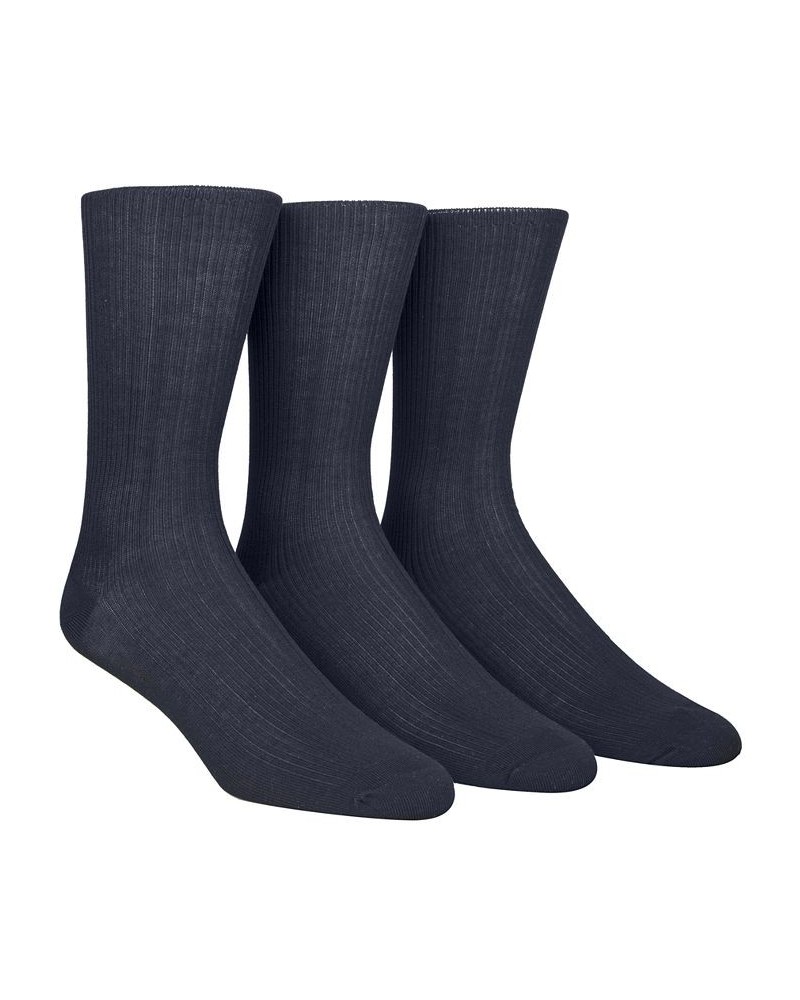 Dress Men's Socks, Non Binding 3 Pack Blue $10.39 Socks