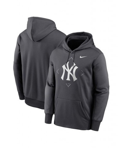 Men's Anthracite New York Yankees Bracket Icon Performance Pullover Hoodie $36.90 Sweatshirt