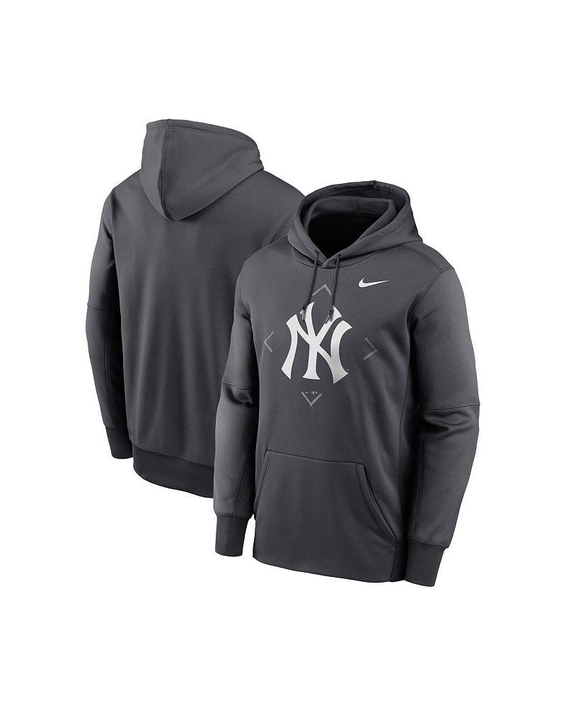 Men's Anthracite New York Yankees Bracket Icon Performance Pullover Hoodie $36.90 Sweatshirt