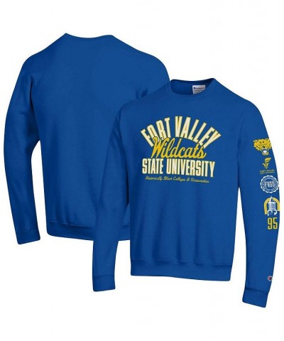 Men's Royal Fort Valley State Wildcats 2-Hit Powerblend Pullover Sweatshirt $27.30 Sweatshirt