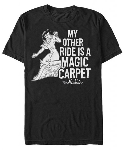 Disney Men's Aladdin My Other Ride Short Sleeve T-Shirt Black $14.35 T-Shirts