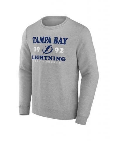 Men's Branded Heather Charcoal Tampa Bay Lightning Fierce Competitor Pullover Sweatshirt $25.30 Sweatshirt