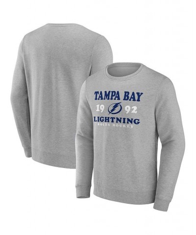 Men's Branded Heather Charcoal Tampa Bay Lightning Fierce Competitor Pullover Sweatshirt $25.30 Sweatshirt