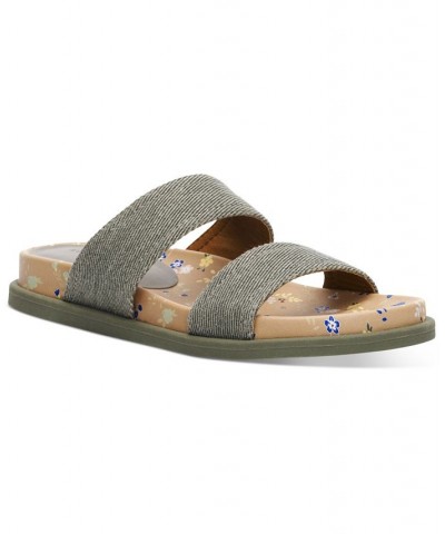 Women's Paimee Slide Sandals Green $38.27 Shoes