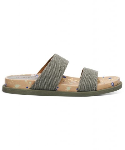 Women's Paimee Slide Sandals Green $38.27 Shoes