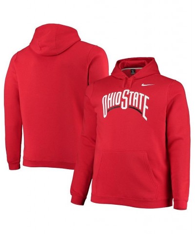 Men's Scarlet Ohio State Buckeyes Big and Tall Alternate Logo Club Pullover Hoodie $45.04 Sweatshirt