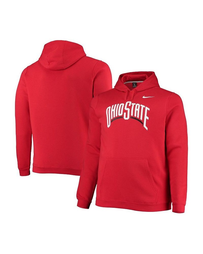 Men's Scarlet Ohio State Buckeyes Big and Tall Alternate Logo Club Pullover Hoodie $45.04 Sweatshirt