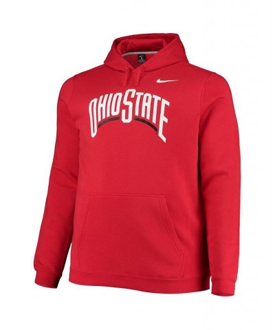 Men's Scarlet Ohio State Buckeyes Big and Tall Alternate Logo Club Pullover Hoodie $45.04 Sweatshirt