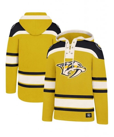 Men's Gold, Navy Nashville Predators Superior Lacer Pullover Hoodie $41.07 Sweatshirt