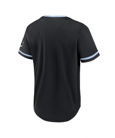 Men's Black, Light Blue Minnesota United FC Ultimate Player Baseball Jersey $38.49 Jersey