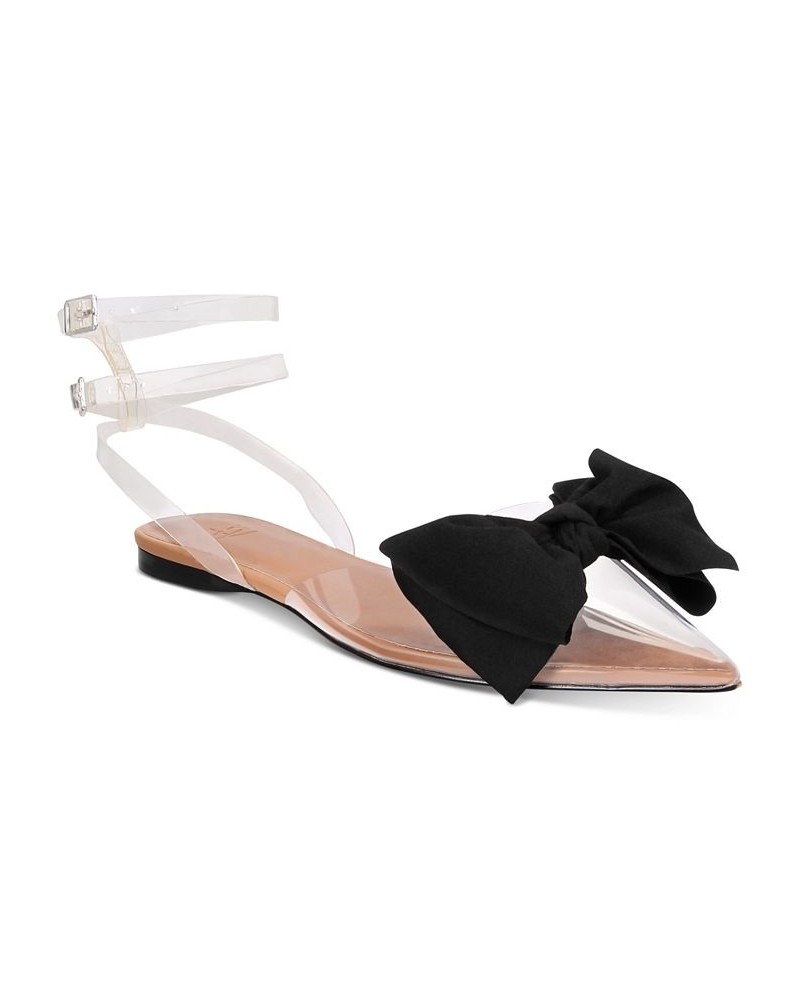 Women's Sudana Bow Detail Ankle Strap Flats Tan/Beige $49.30 Shoes