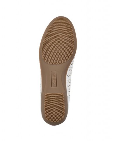 Women's Cindy Ballet Comfort Flat White $33.81 Shoes