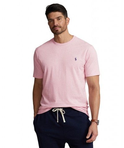 Men's Big & Tall Jersey Crewneck T-Shirt Pink $31.85 T-Shirts