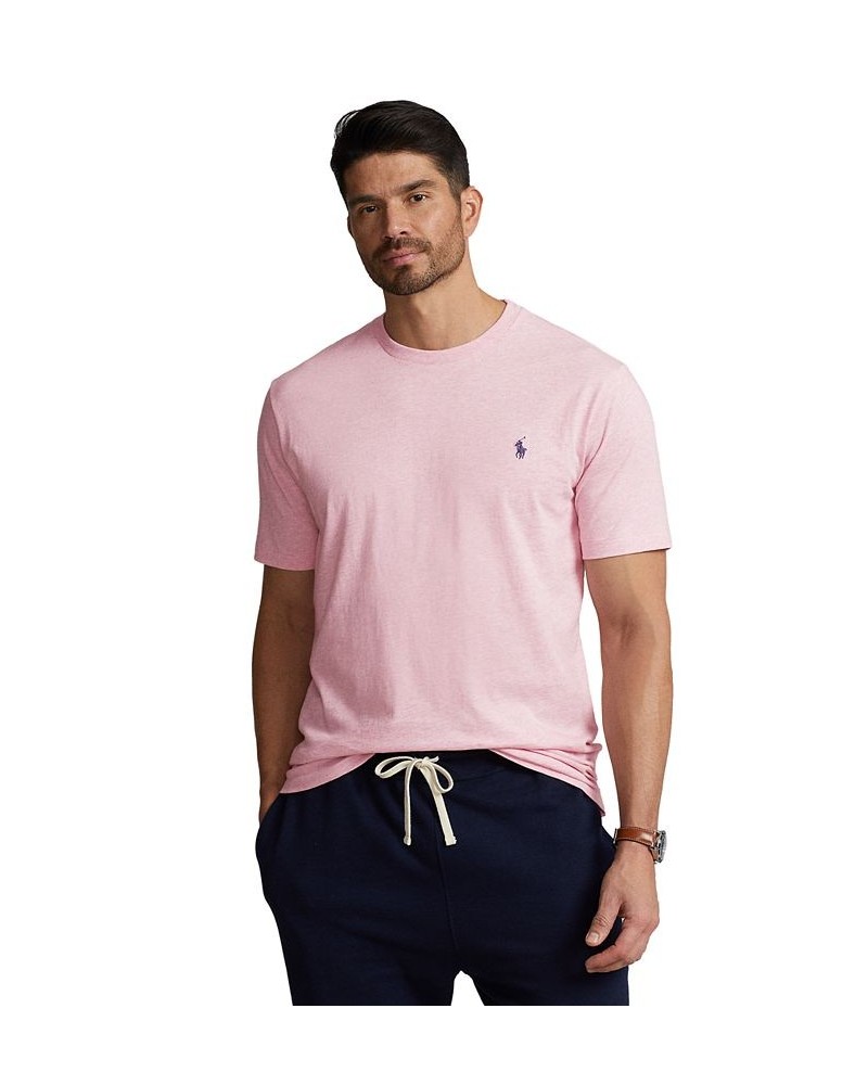 Men's Big & Tall Jersey Crewneck T-Shirt Pink $31.85 T-Shirts