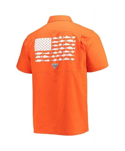 Men's Orange Clemson Tigers Slack Tide Camp Button-Up Shirt $38.49 Shirts