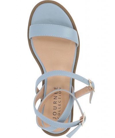 Women's Gigie Strappy Sandal Blue $39.60 Shoes